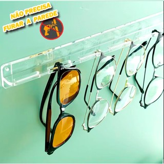 Kit Organizador Suporte Adeviso Transparente De Óculos Decorativo Parede