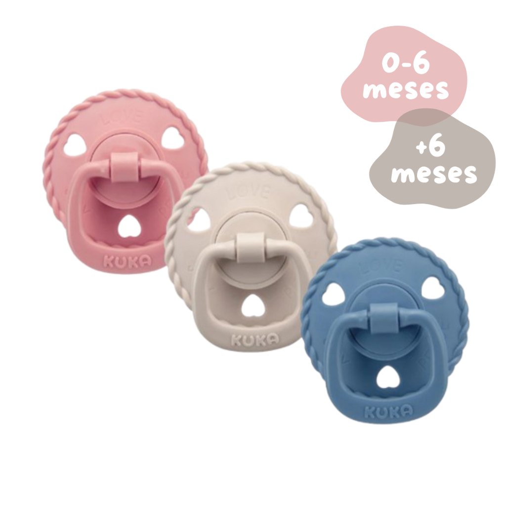 Chupeta Kuka Classic para Bebê Bico Reto 0-6/+6 Meses 1 Unidade em Oferta na Shopee