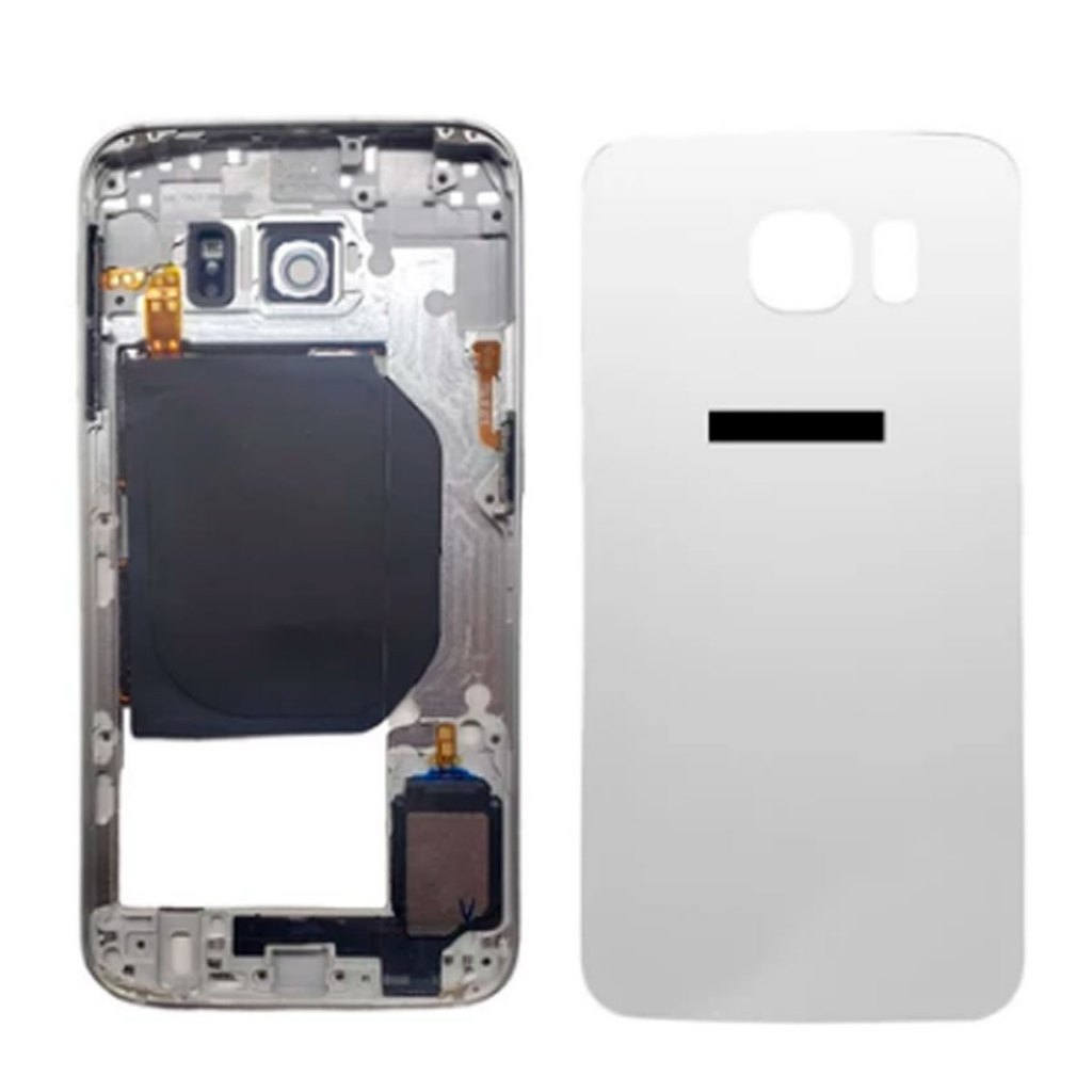 Carcaça Completa Compatível S6 Flat G920i Tampa Vidro + Aro + Botão