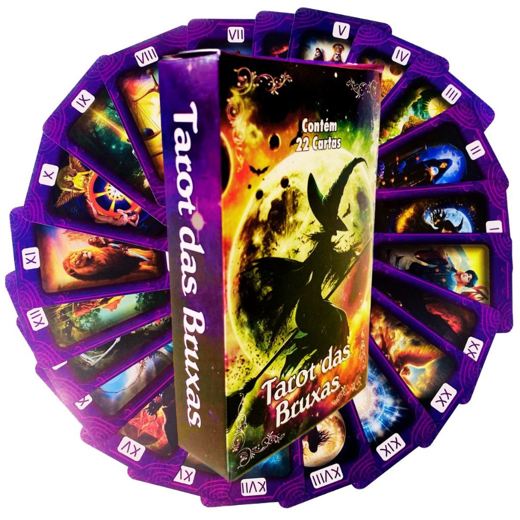 Tarô Das Bruxas Tarot Baralho 22 Cartas e Manual explicativo em Oferta na Shopee