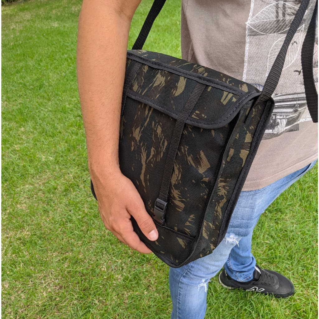 Alforge Embornal Bornal Trabalho Passeio em Lona Impermeável com Tampa