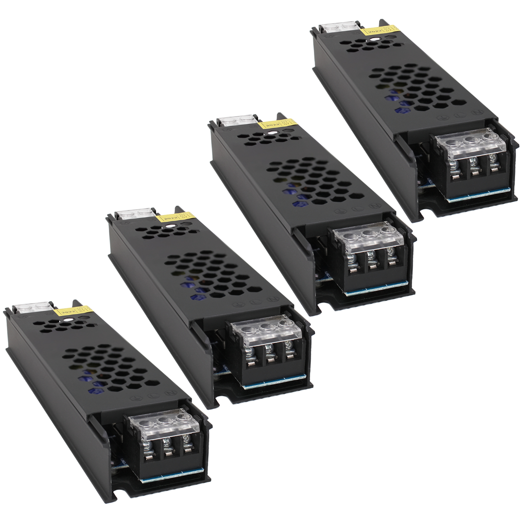 Kit 4 Fonte Chaveada 5a 60w P/ Fita De Led Cftv Bivolt 12v