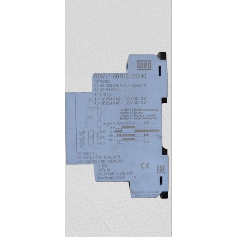 RELÉ DE TEMPO RELÉ TEMPORIZADOR RTW17 220 v 24 volts