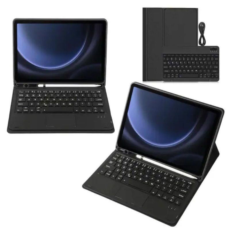 Capa magnética com teclado e caneta para Galaxy Tab S9 FE