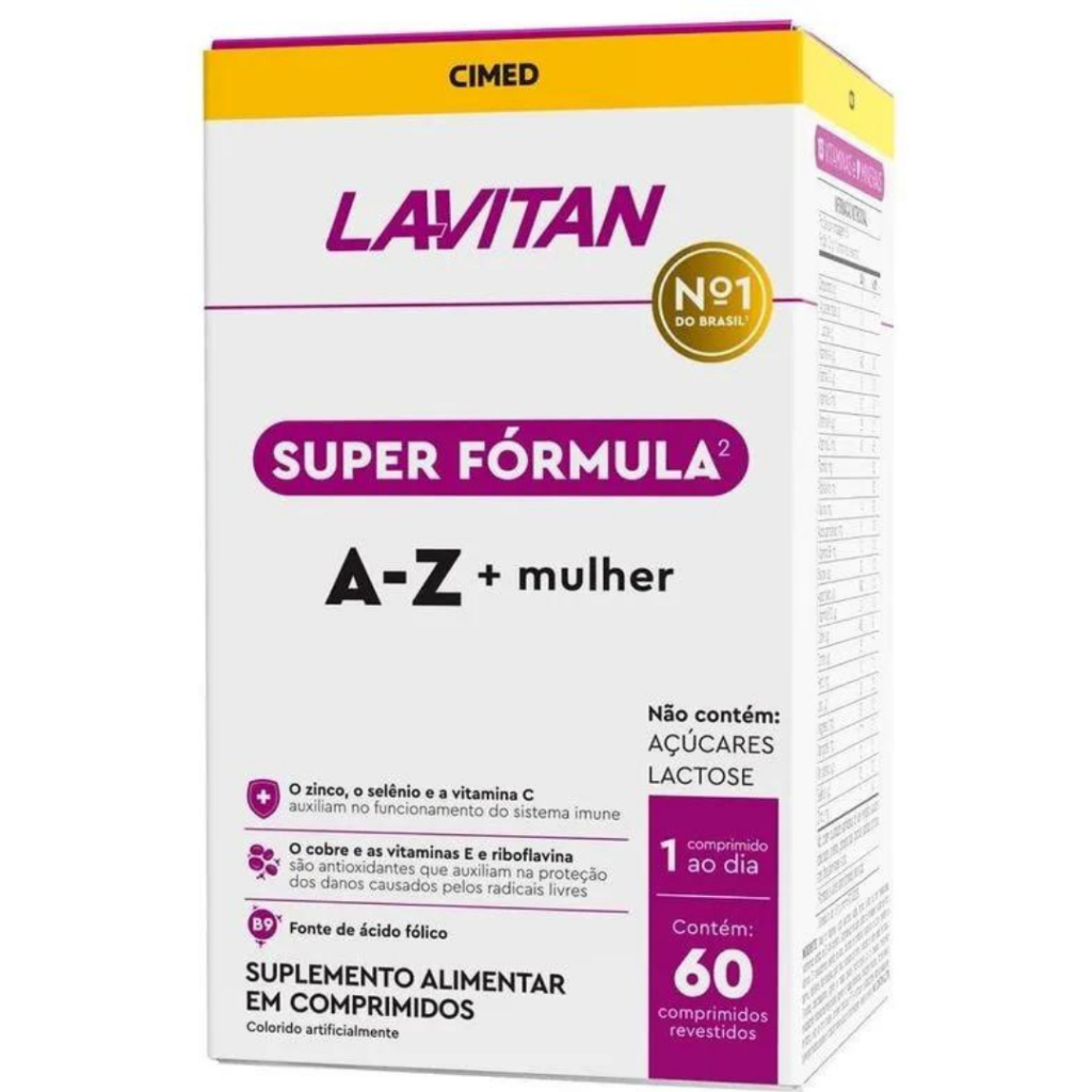 Lavitan Super Fórmula A-Z Mulher com 60 Cápsulas em Oferta na Shopee