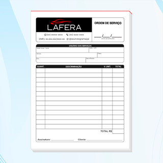 Talão de Nota Fiscal com Logomarca c/ 100 folhas em Oferta na Shopee