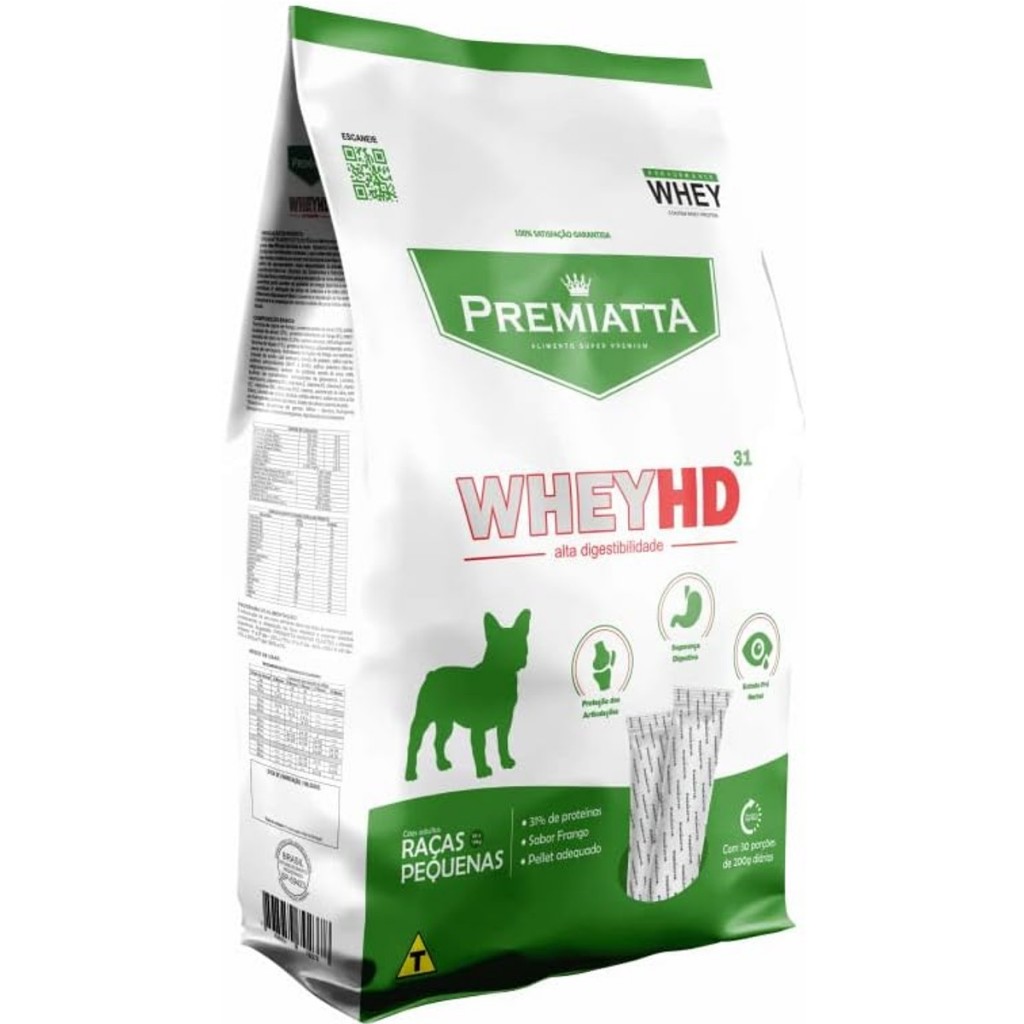 Ração Premiatta HD Alta Digestibilidade para Cães de Raças Pequenas com 4 a 10 Kg - Pacote com 3KG