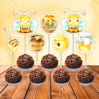Toppers Tags Docinhos Doces Abelhinha em Oferta na Shopee