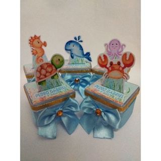 10 Caixinhas acrílico Fundo do mar em Oferta na Shopee