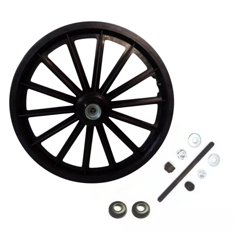 Roda Nylon Aro 16 AMR Com Eixo Dianteira Roda Bike Infantil Preta