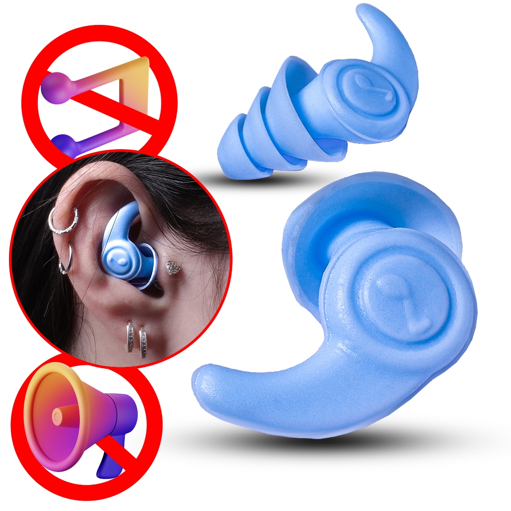 Protetor Auricular Tampão De Ouvido Anti Ruido Abafador Silicone Natação
