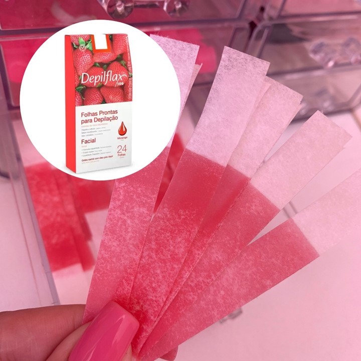 200 tiras (100 duplas) cera para Sobrancelhas facial Depilflax Original Sortidos Morango Hortela Mel 200 tiras (100 duplas) cera para Sobrancelhas facial Depilflax Original Sortidos Morango Hortela Mel