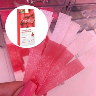 200 tiras (100 duplas) cera para Sobrancelhas facial Depilflax Original Sortidos Morango Hortela Mel em Oferta na Shopee