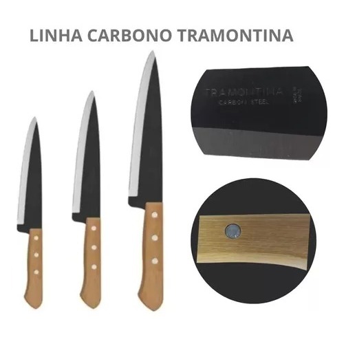 Faca  Aço Carbono Peixeira Tramontina N°5 / N°6 / n°7 / em Oferta na Shopee