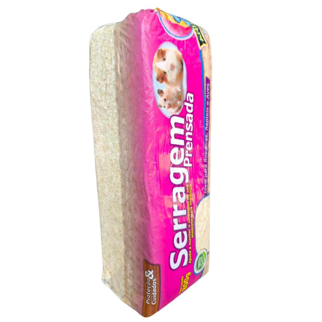 Serragem prensada 800g Composteira Minhocário Hamster Animalíssimo