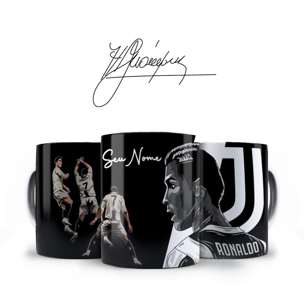 Caneca Personalizada CR7 gravado com Nome em Oferta na Shopee
