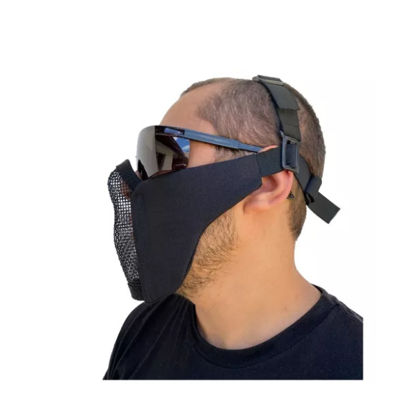 Mascara Meia Face Confort Preta Airsoft Paintball