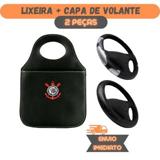 Lixeira de Carro Corinthias Personalizado + Capa de Volante em Oferta na Shopee
