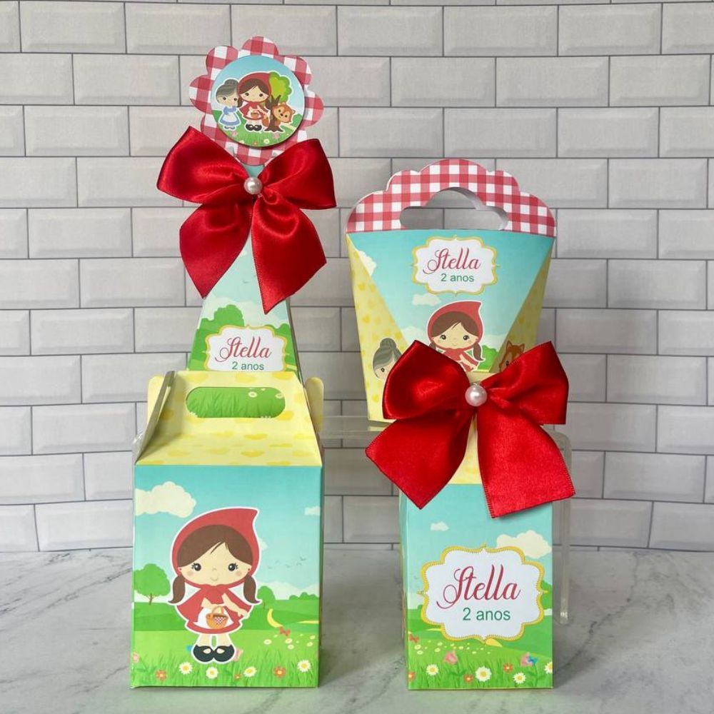 kit festa de aniversário Chapeuzinho Vermelho - lembrancinha - festa infantil - caixinhas personalizada - mesversario