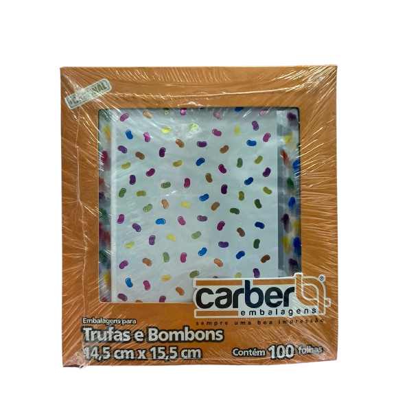 Embalagem Para Trufas e Bombons 14,5×15,5cm C/100 Unid. - Carber em Oferta na Shopee