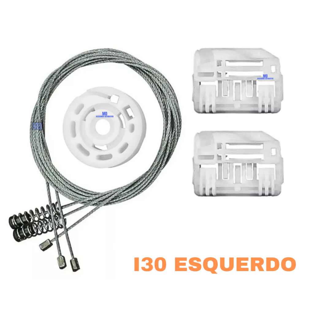 Kit Reparo Cabo Da Maquina De Vidro Eletrico Hyundai I30 Vidro Dianteiro Esquerdo