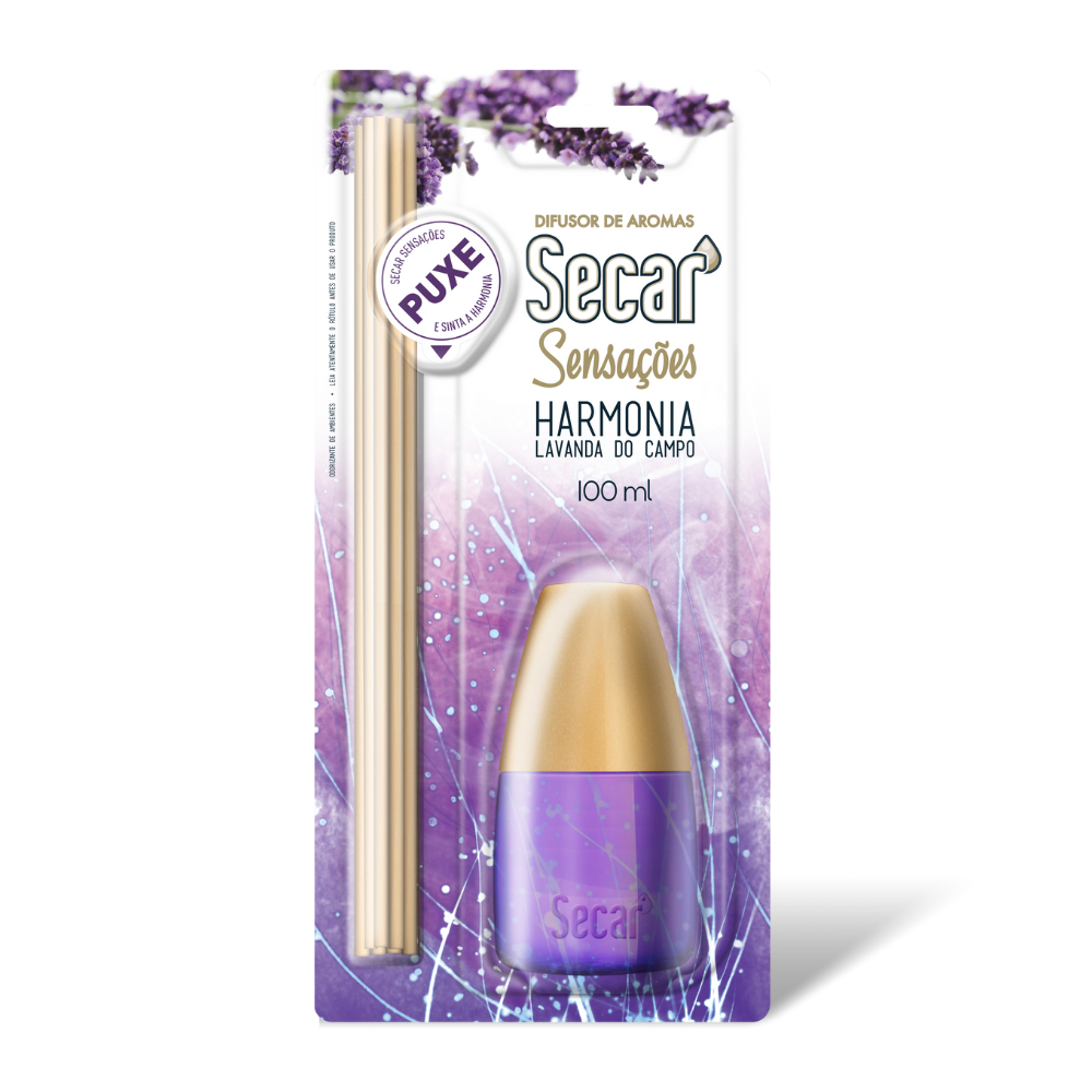 Difusor de Aromas Secar Sensações 100ml  - Perfuma Ambiente, Cheiro de Casa Limpa