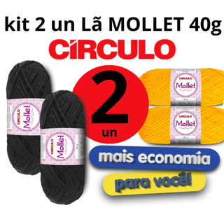 Kit 2 unidades Lã Mollet 40g Circulo em Oferta na Shopee