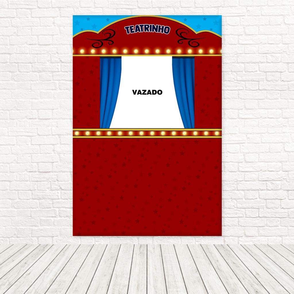 Painel Retangular Interativo Vazado Sublimado Teatro 1,50x2,20 em Oferta na Shopee