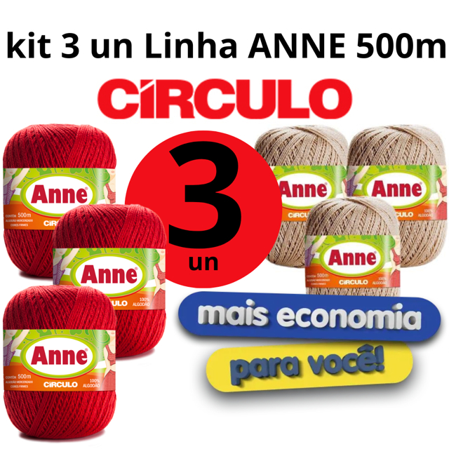 KIT 3 UNIDADES ANNE 500M CÍRCULO