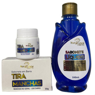 Kit Tira Manchas Clareador de Manchas Creme, Barra e Líquido 3 Un. NatyFlora em Oferta na Shopee