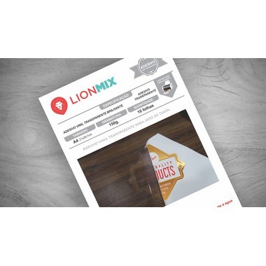 VINIL ADESIVO TRANSPARENTE - Não é resistente à água - 150g.  A4 - 10 folhas em Oferta na Shopee