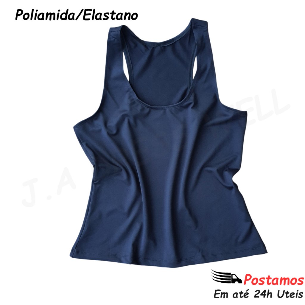 Regata Nadador Feminina Poliamida Elastano Academia Camiseta Fitness alta performance