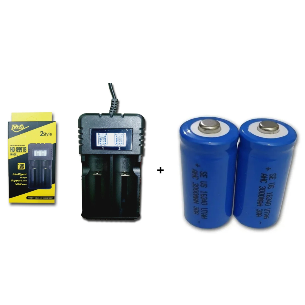 Carregador 16340 cr123a unidades 2 novas em Oferta na Shopee