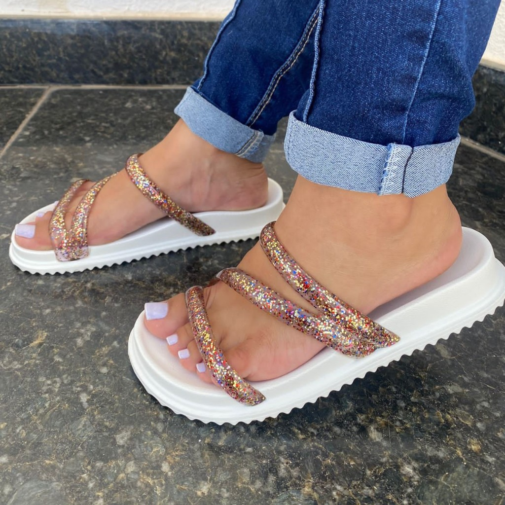 Papete Feminina Sandália Lançamento Delicada Promoção em Oferta na Shopee