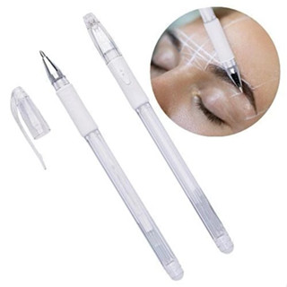 Caneta em Gel Cor Branca para Marcação e Design de Sobrancelhas em Oferta na Shopee