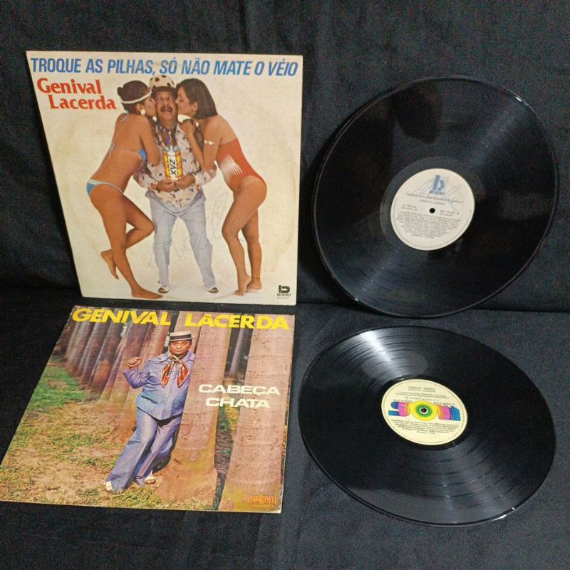 Lp Genival Lacerda Troque as Pilhas e Cabeça Chata - 0355