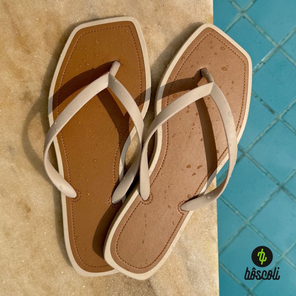 Chinelo Feminino Bico Quadrado Leve Macio Moda Fashion Flat em Oferta na Shopee