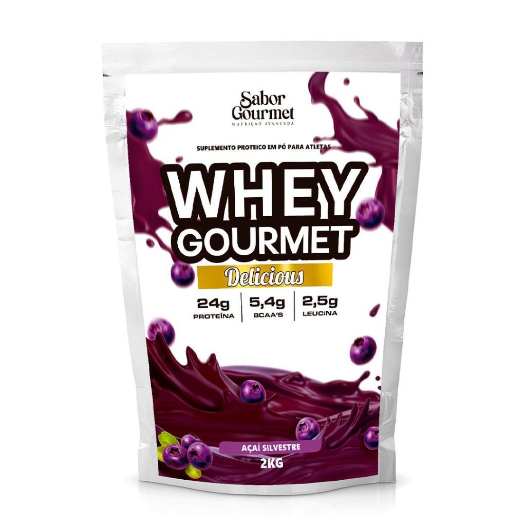 Whey Gourmet Delicious 2kg - Diversos Sabores Açai
