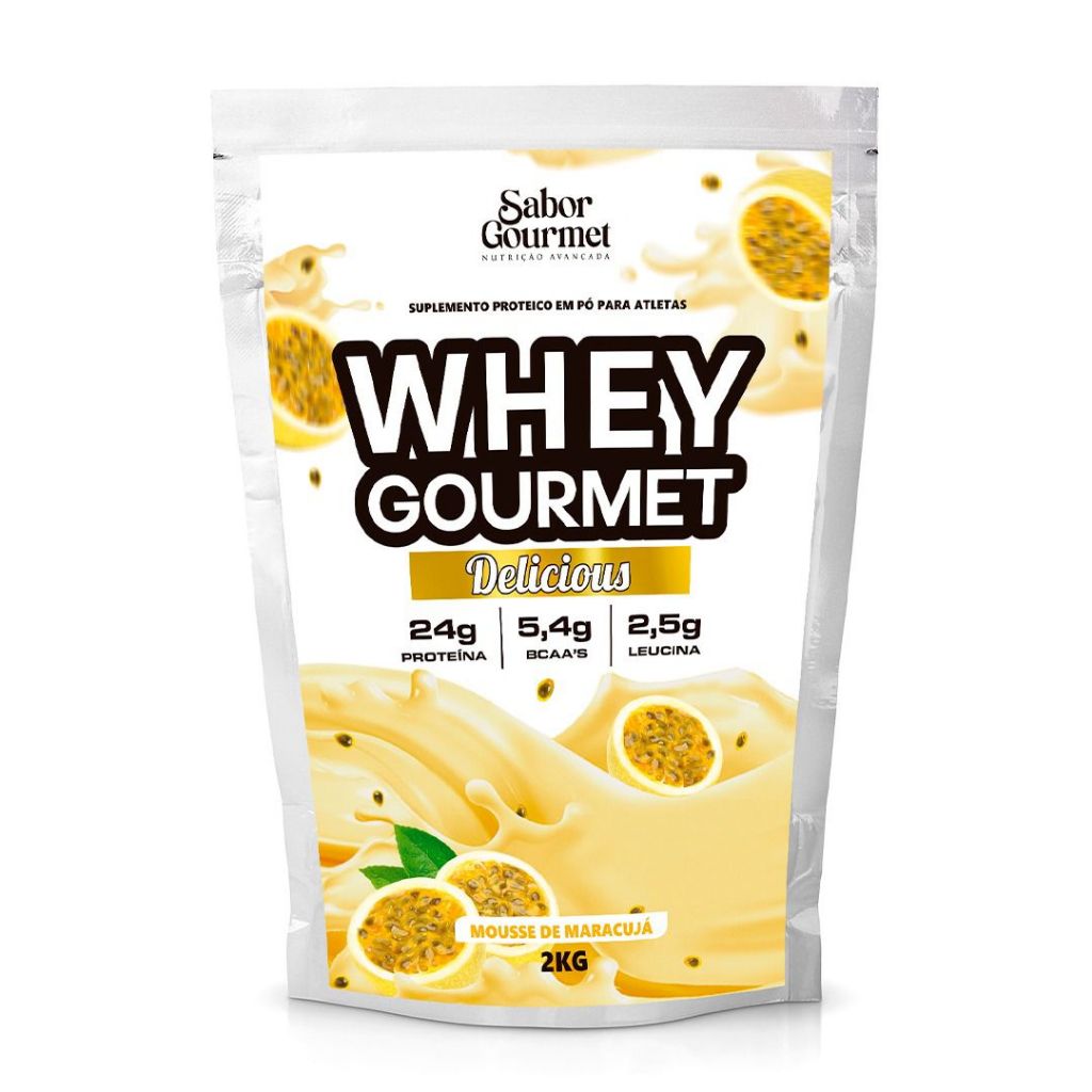 Whey Gourmet Delicious 2kg - Diversos Sabores Maracuja