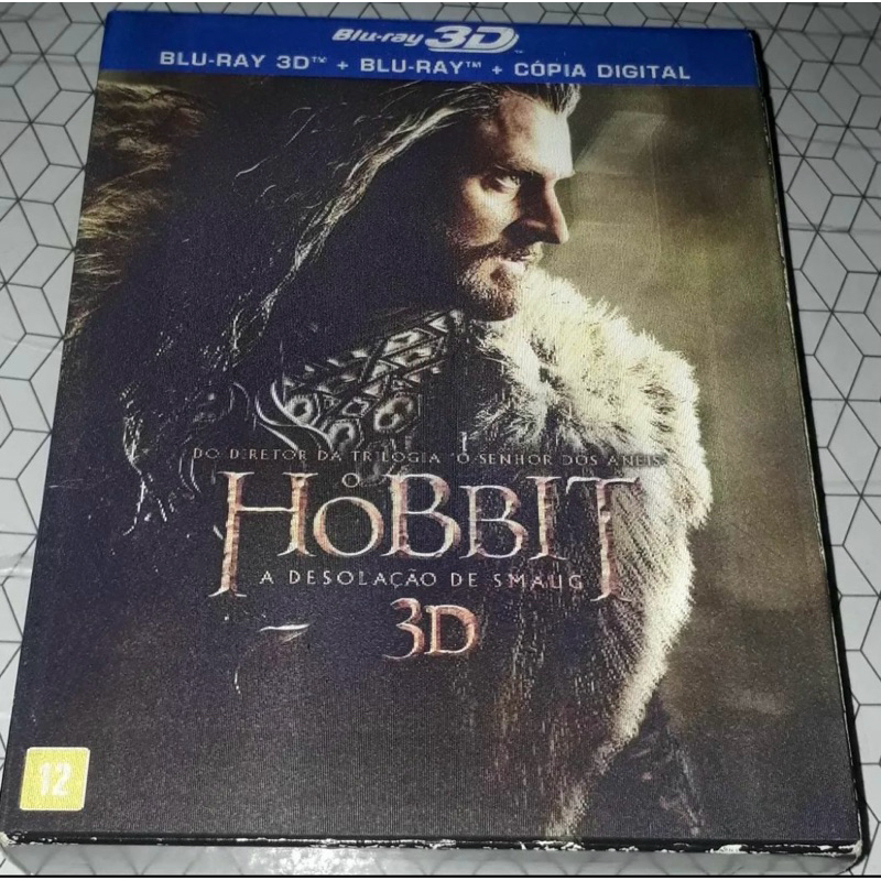 Box original Bluray 3D + Bluray O Hobbit - A desolação de Smaug
