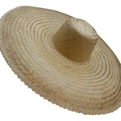 Chapeu Praia Mexicano Sombreiro Unissex Gigantinho Aba Grande Palha Natural em Oferta na Shopee