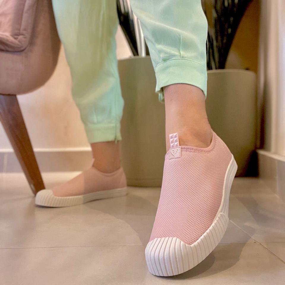 tenis feminino slip on meia casual estiloso confortavel e macio envio imediato