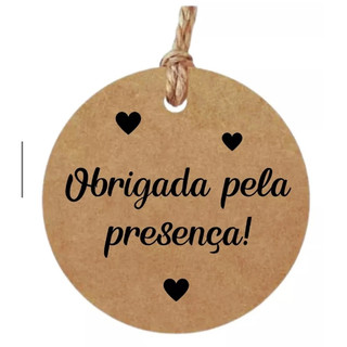 Tag Papel Kraft 4x4 cm Obrigado(a) Pela Presença Lembrancinhas Aniversários Festas Casamentos Batizados Formaturas em Oferta na Shopee