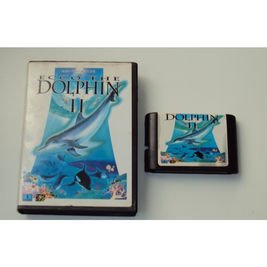 Ecco The Dolphin Ii Com Case E Encarte de Locadora para Mega Drive - Funcionando - Usado