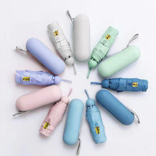 Guarda-chuva mini sombrinha proteção solar UV + de cápsula com estojo em Oferta na Shopee