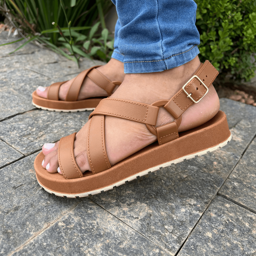 Sandalias Papete Feminina Dunas Estilosa e Confortável Verão