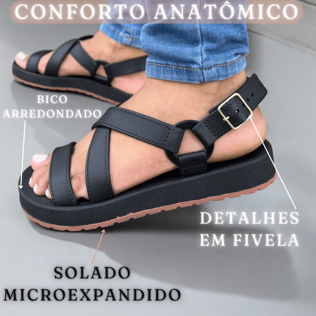Sandália Papete Dunas Feminina Estilosa e Confortável Verão Casual em Oferta na Shopee