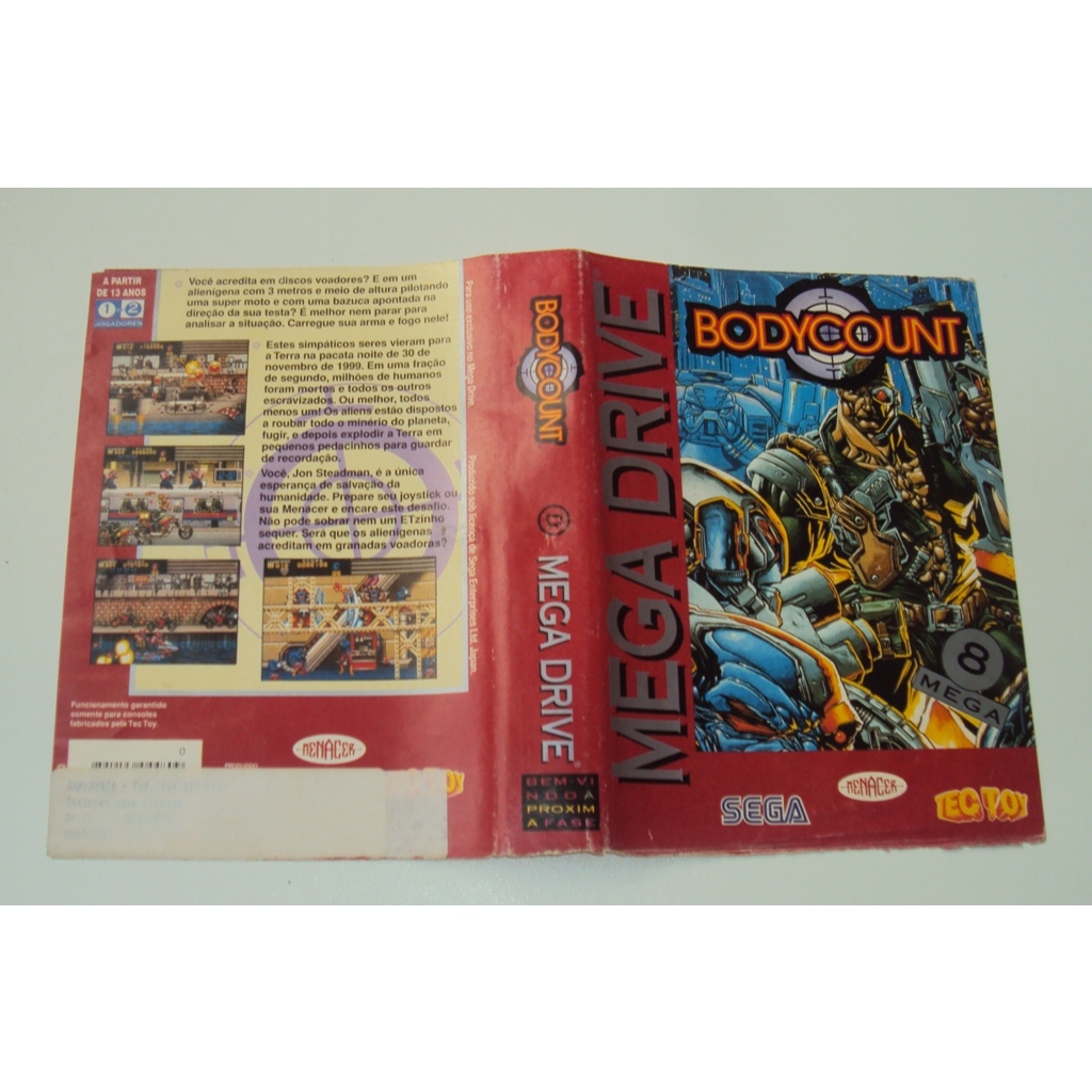 Encartes originais TecToy para jogos de Mega Drive - Usados