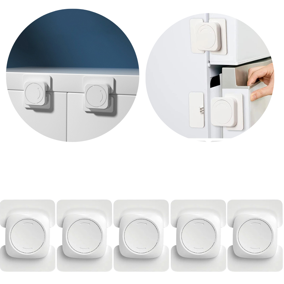 Trava De Segurança Para Geladeiras, Gavetas, Armários, Multifuncional Novo Design - Lançamento