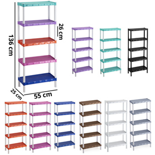 Estante Prateleira Multiuso Modular Organizadora Plástico com 5 Prateleiras Com Pezinhos em Oferta na Shopee